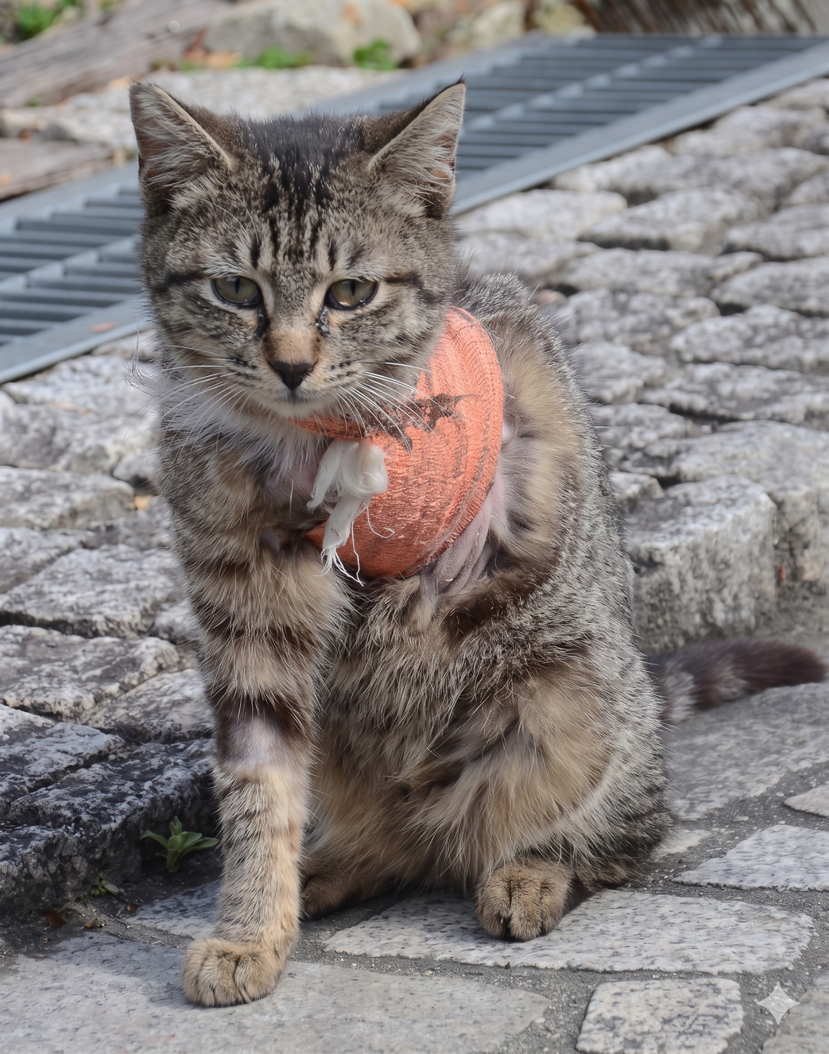Full story: T0107021 🚧 The little one was left by the fence, confused and waiting in the same place as if someone would return 💔 #AnimalRescue #AbandonedAnimal #Hope #AnimalLove